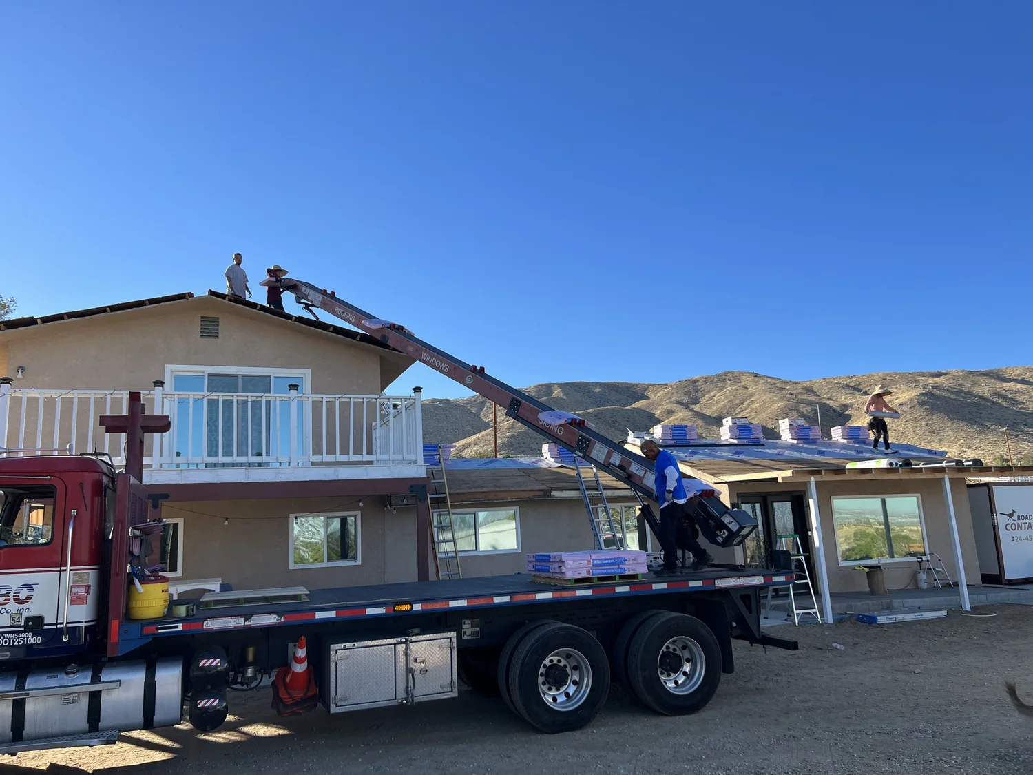 Pacific Roofing crew finishing a residential roof in the High Desert (photo placeholder, real photo pending)